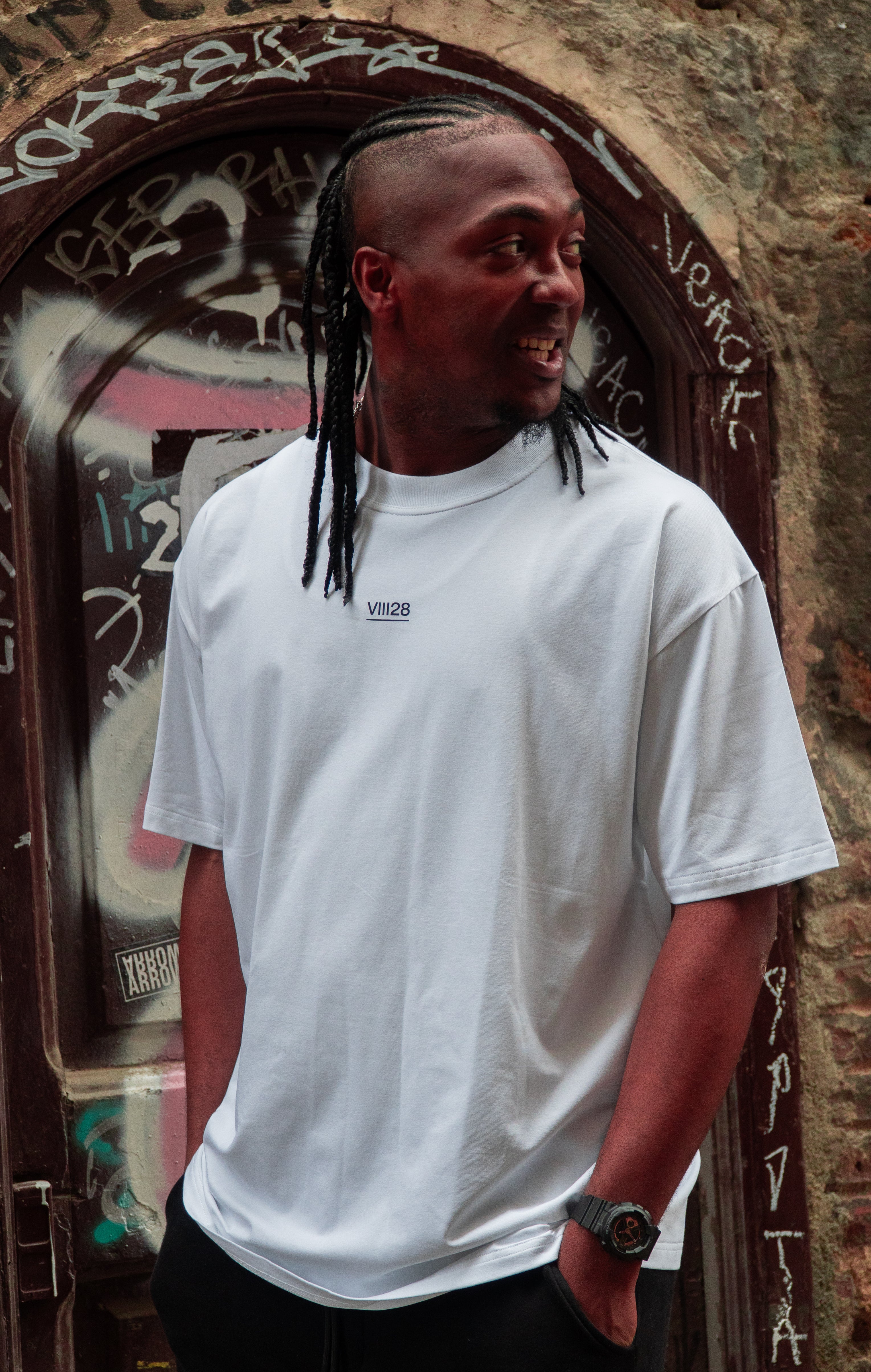 White VIII28 - Oversized Tee