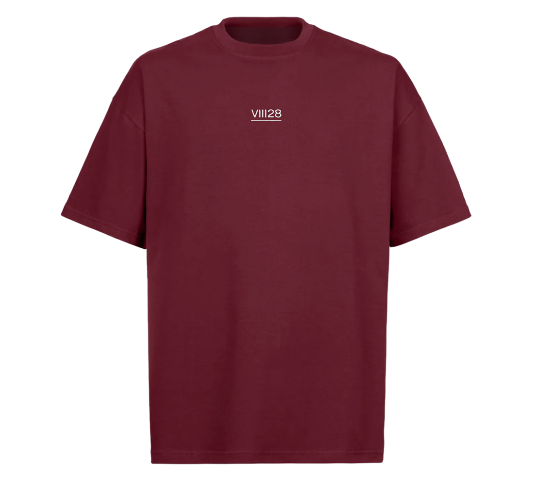 Burgundy oversize tee